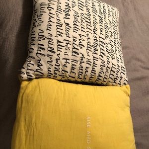 Two Kate Spade throw pillows